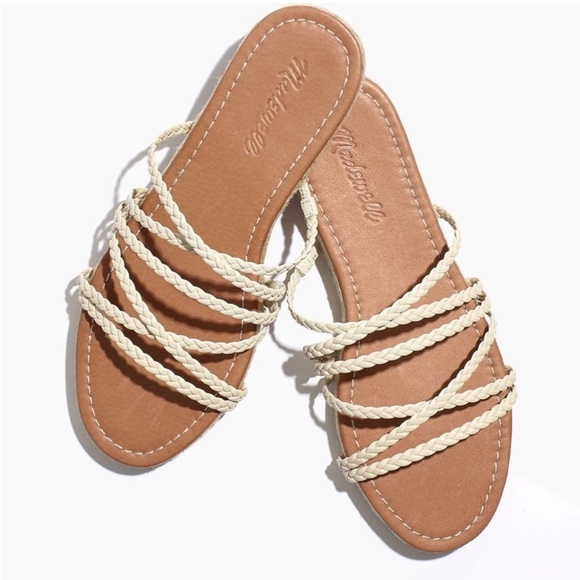Madewell The Kathryn Espadrille Slide Sandal in Leather Size 6.5 - Picture 1 of 8